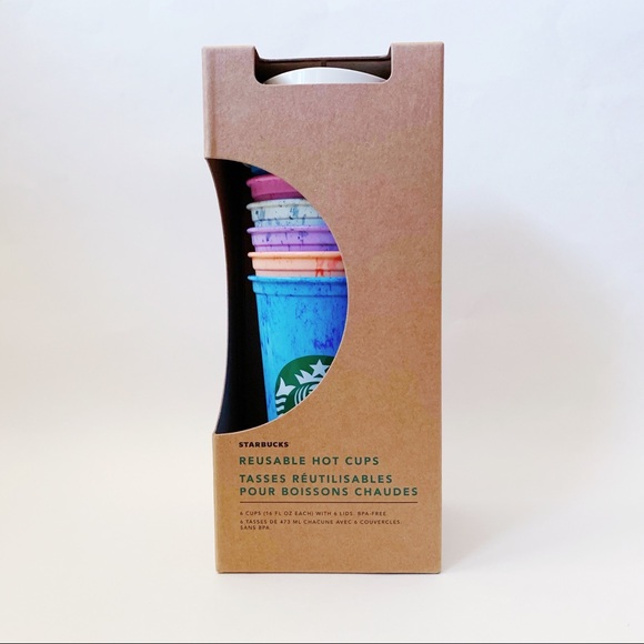 Starbucks Accessories - New Starbucks Hot Reusable Cups Set of 6 With Lids